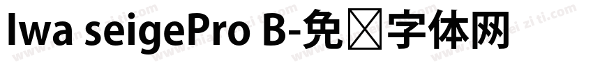 Iwa seigePro B字体转换